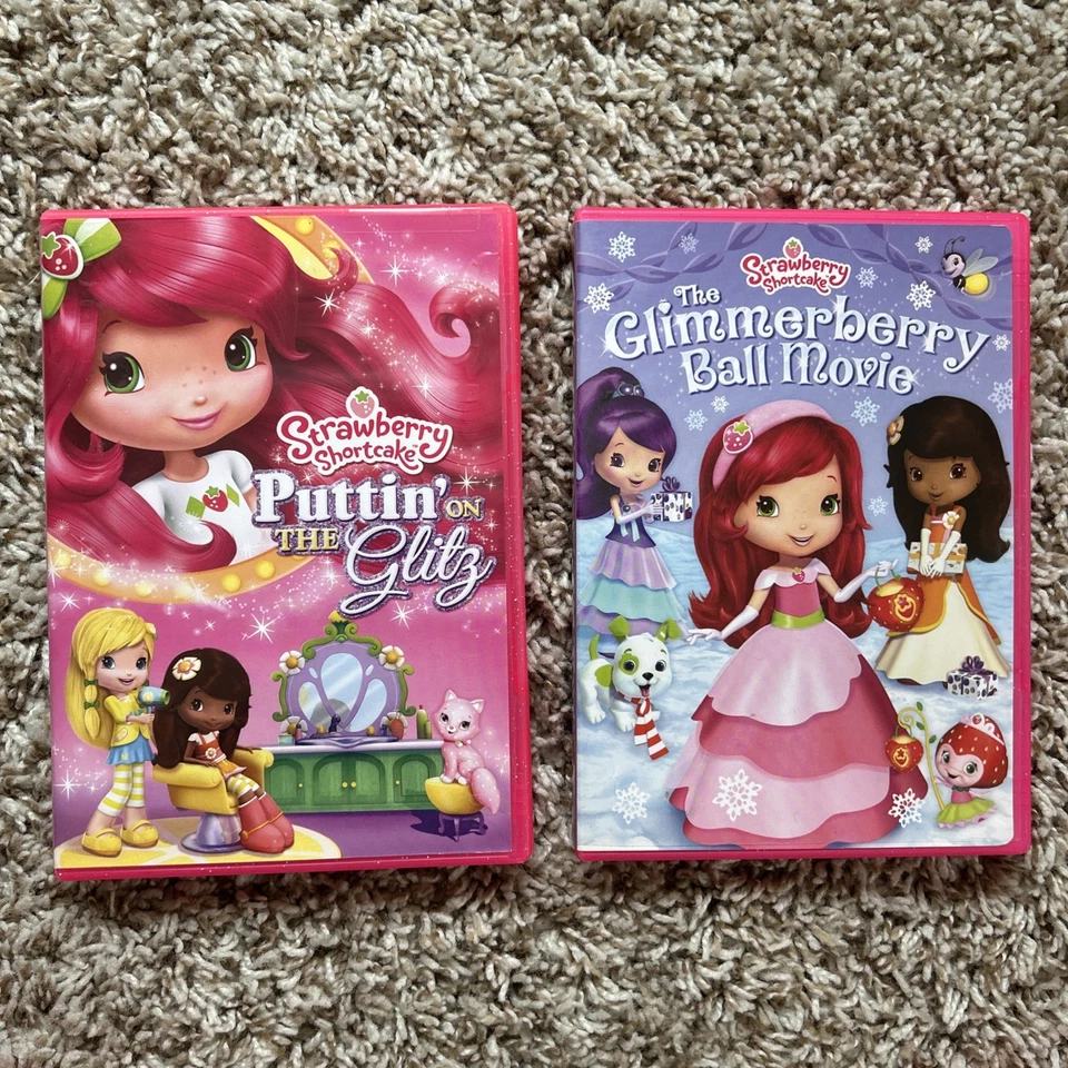 Lot of 7 Strawberry Shortcake DVDs Puttin On The Glitz, Berryfest Princess &More - Imagem 2 de 4