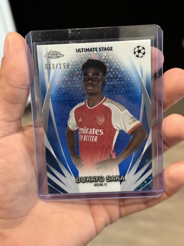 2023-24 Topps UCC Bukayo Saka Ultimate Stage Blue Refractor /150 #USC-6