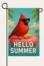 Hello SuMMER Garden Flag - Summer Party Holiday Yard Outdoor Decoration -... S