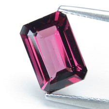 2.88Cts Magnificent Natural Rhodolite Garnet 10x7mm Emerald Shape Loose Gemstone