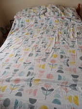 Reversible Double Duvet Cover Bed Set  Floral Multi Coloured Polyester & Cotton