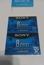Lot of 2 Sony 120 min 8 mm Standard Video Cassette P6-120MPL Sealed