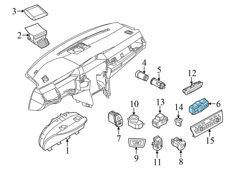 BMW ALPINA B6 2016 gran cupé - interruptor de arranque/parada del motor 9153831 Foto 4 de 4
