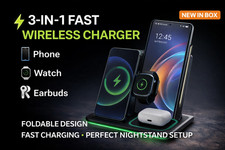 3 In 1 Fast Charging Stand, Folding Wireless Charger For IPhone, Airpod, Watch