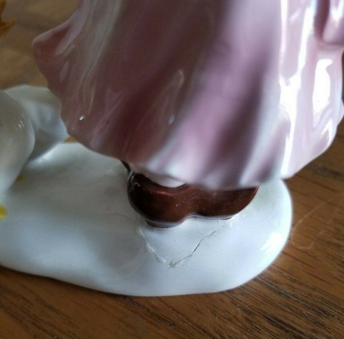 Vintage Arnart Porcelain Dutch Girl With Basket And Geese #7992 - Picture 12 of 12