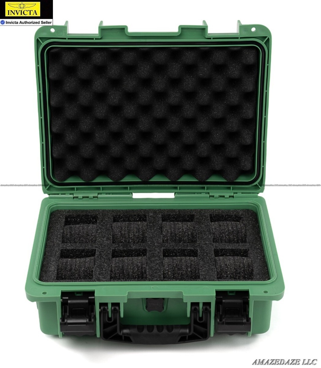 小物入れ ZC1258 NEW Invicta 8 Slot GREEN Box/Case 1837 Edition Impact Resistant