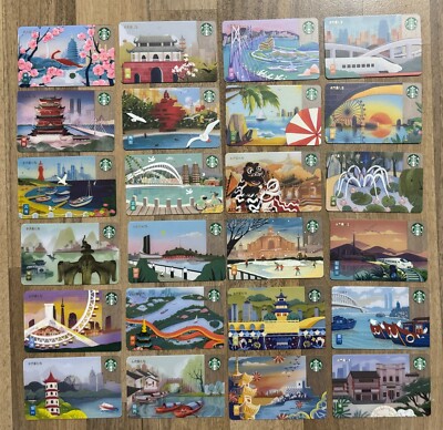 CS2506 2025 China Starbucks coffee 24 different cities MSR cards mint 24pcs