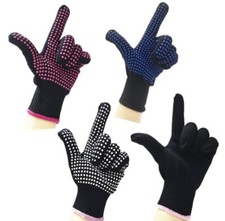 Heat Resistant Gloves Double Sided Dots Hair dressing Salon Tools Anti-Scalding