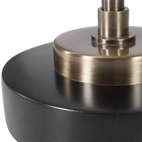 ELIESER INDUSTRIAL ERA XXL 69" METAL FLOOR LAMP LIGHT AMBER GLASS SHADE 28193 - Picture 2 of 5