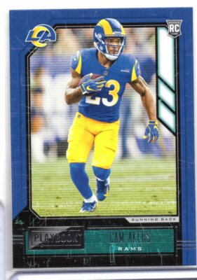 Cam Akers Rams RC 2020 BLUE Panini Playbook 214 042021ATCD45