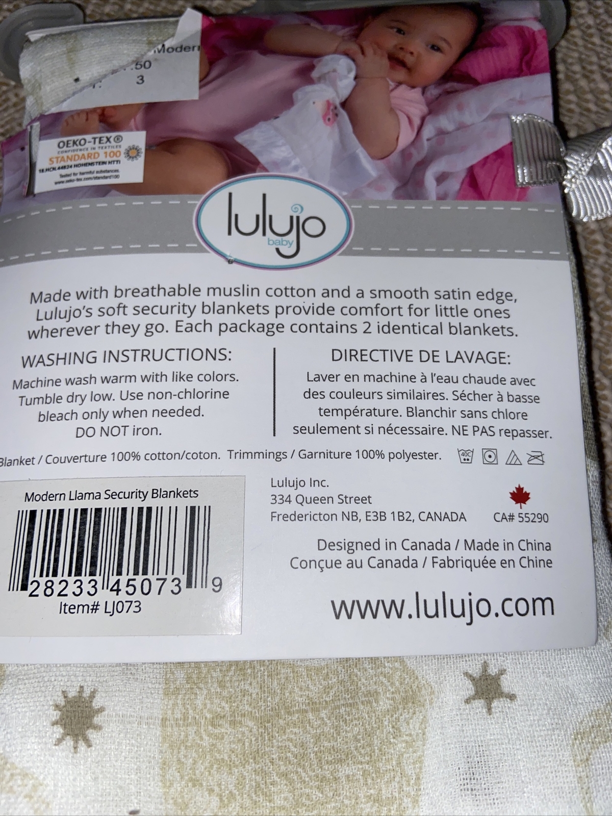 lulujo security blanket canada