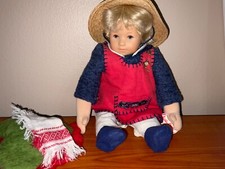 Vntg Orig. Kathe Kruse Stoffpuppe Doll 14" Train Boy W/ Tag Gluckskind Germany
