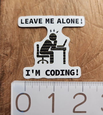 Computer STICKER Coder Decal Coder Sticker Software Hacker Laptop Coding CPU