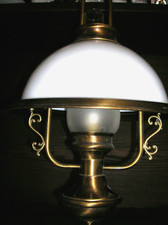 Deckenlampe Pendellampe Messing Milchglasschirm Glaszylinder Lampe Leuchte