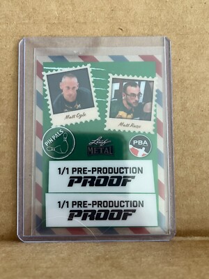 Matt Ogle Matt Russo 2024 Leaf PBA Bowling 1/1 Pre Production Proof