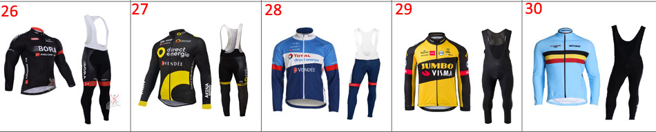 Mens cycling team long sleeve jersey Bib Pants cycling bib pants
