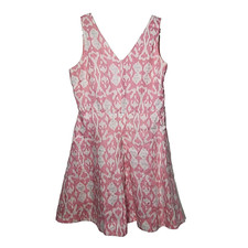 Gap Womens Ikat Printed Sleeveless V-Neck Dress 10 Spring Summer Barbiecore Cute