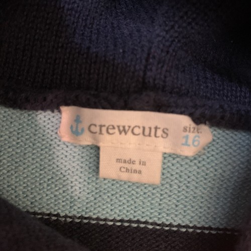 J Crew Kid’s Striped Colorful Hoodie Sweater Size 16 - Picture 3 of 5