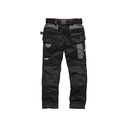 New Style Work Trousers Worker Plus Black Slim Fit Flex Trouser Black 32 Inch