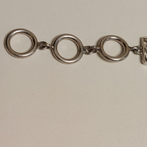 Vintage Bracciale da pannello in argento sterling con simboli asiatici cinesi 9" 3 misure - Foto 15 di 17