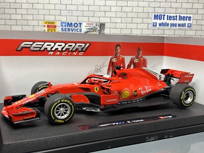 1:18 *BOXED* BURAGO F1 Formel 1 Ferrari SF71-H Sebastian Vettel 2018 #5 Modell!