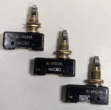 Lot of 3 NOS Honeywell Micro Switch - Plunger Roller Limit Switches BZ-2RQ181