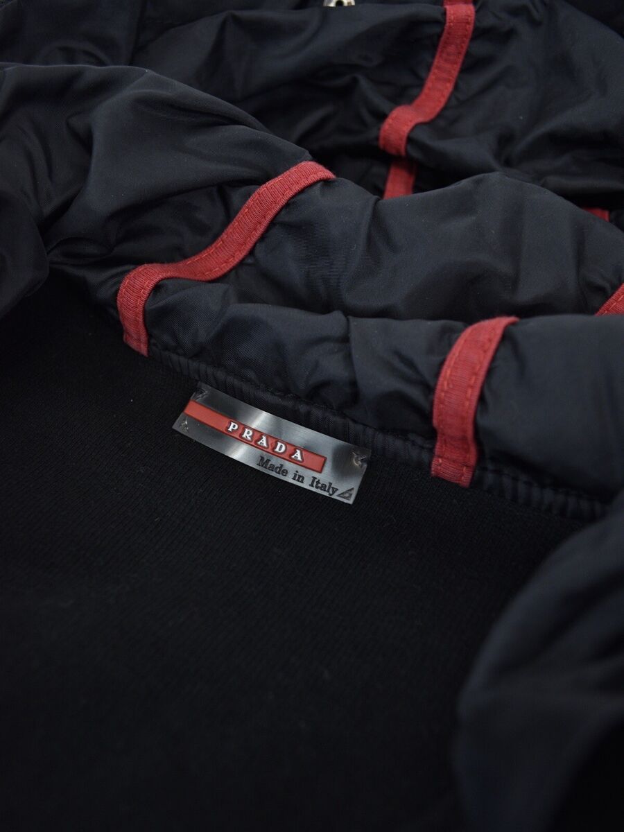 Prada Zip Hoodie Red Tab Size S - M | eBay Prada Zip Hoodie Red Tab Size S - M | eBay