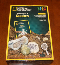 Brand New- National Geographic Break Open 2 Geodes Kit