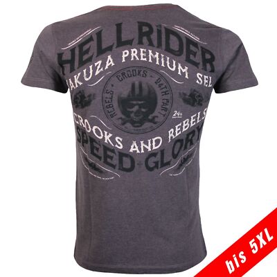 Yakuza Premium Herren T-Shirt 3606 bordeaux in Größe S bis 5XL