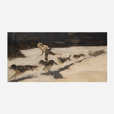 Huskie Dogs on the Frozen Highway by Frederic Remington Giclee Print Ships Free