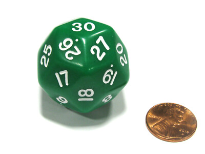 KOP06008 Koplow Games - Opaque: Triantakohedron D30 Green/White