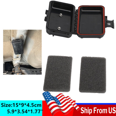Secret Car Compartment Waterproof Magnetic Stash Box Black Small 1.77'' Thickness