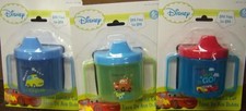 NEW DISNEY CARS SIPPY CUP WITH HANDLES, LIGHTNING MCQUEEN, MATER