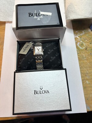 Bulova Silver-Tone Dial Stainless Steel Quartz Ladies Watch 96L006 - RAYTHEON