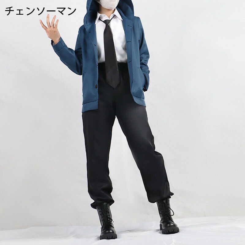 Anime Chainsaw Man Power Cosplay Costume Outfit + Cosplay Wig Cosplay  Jacket Pants Uniform Halloween Party Fancy Dress Up Set, Set Of 6 