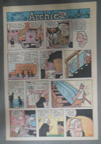 Archie Sunday Page by Bob Montana from 5/20/1973 Tabloid Size Page ! - Picture 2 of 2