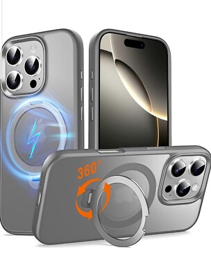 Hülle für iPhone 16 Pro Max Hülle mit Magnet Ständer Ring Halter Stoßfest