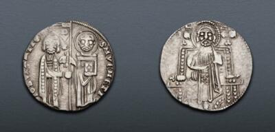 Italy, Venezia (Venice). Giovanni Soranzo 1312-1328. AR Gosso Rossete on Throne