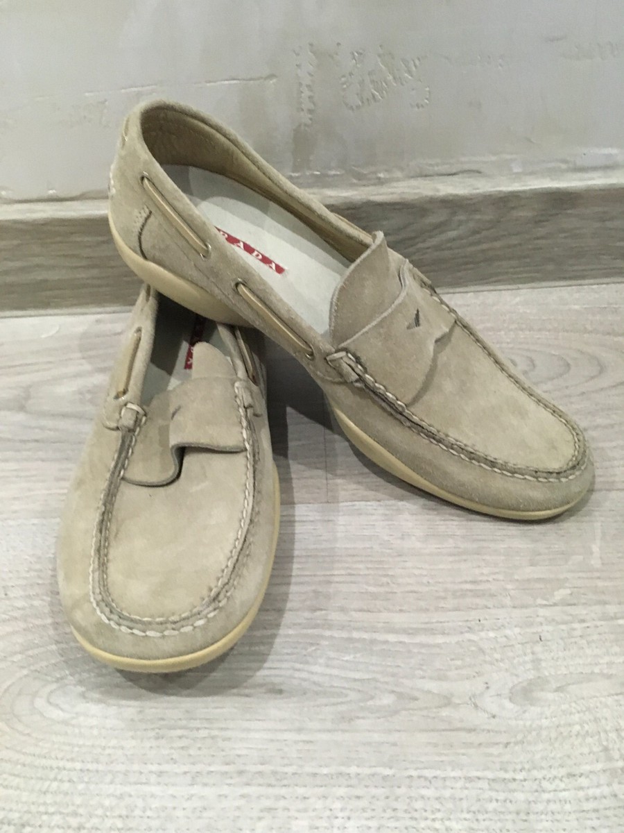 PRADA men’s loafers suede sz 7 made in italy Dark Brown Suede Loafers | PRADA main image 2