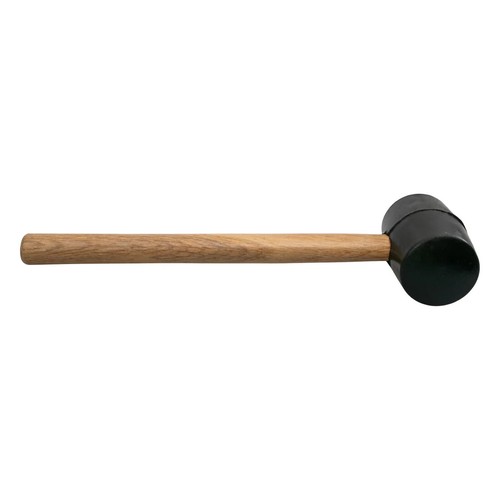 Martillo de mazo de goma con mango de madera de agarre suave hágalo usted mismo camping edificio azulejos - Imagen 6 de 8