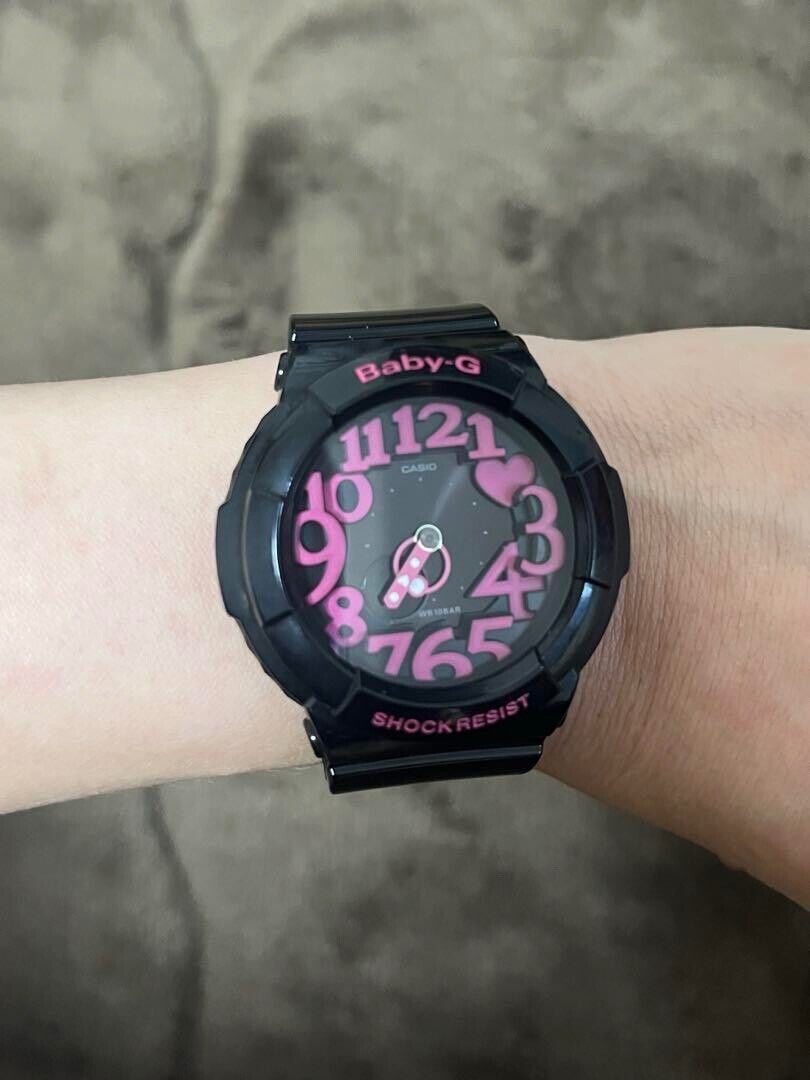 CASIO Baby-G Kawaii Black & Pink & Heart wristwatch analog CASIO Baby-G Kawaii Black & Pink & Heart wristwatch analog