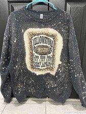 Yellowstone Dutton Ranch Bleached Sweatshirt Size Large