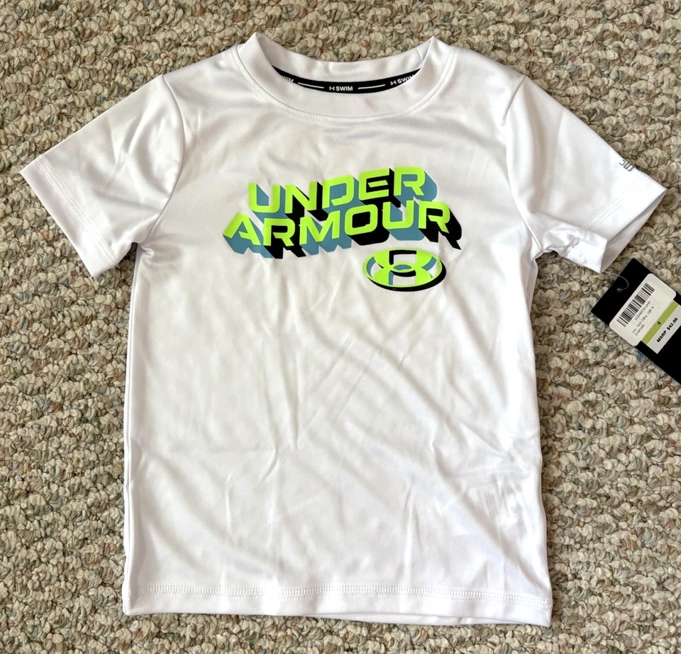 Under Armour Youth NEW 2-Piece Swim Volley Set Shirt & Matching Shorts Size 4 - Image 3 of 4