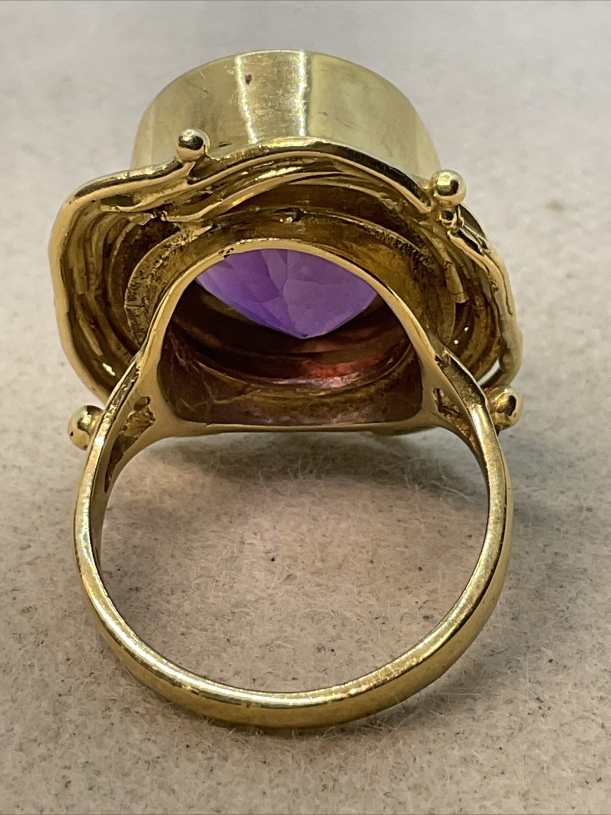 IMPRESSIVE MASSIVE Solid 18K (750) Yellow Gold Am… - image 11