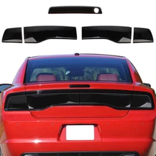 Smoked Black Taillight Third High Brake Light Cover Trim For Dodge Charger 11-14