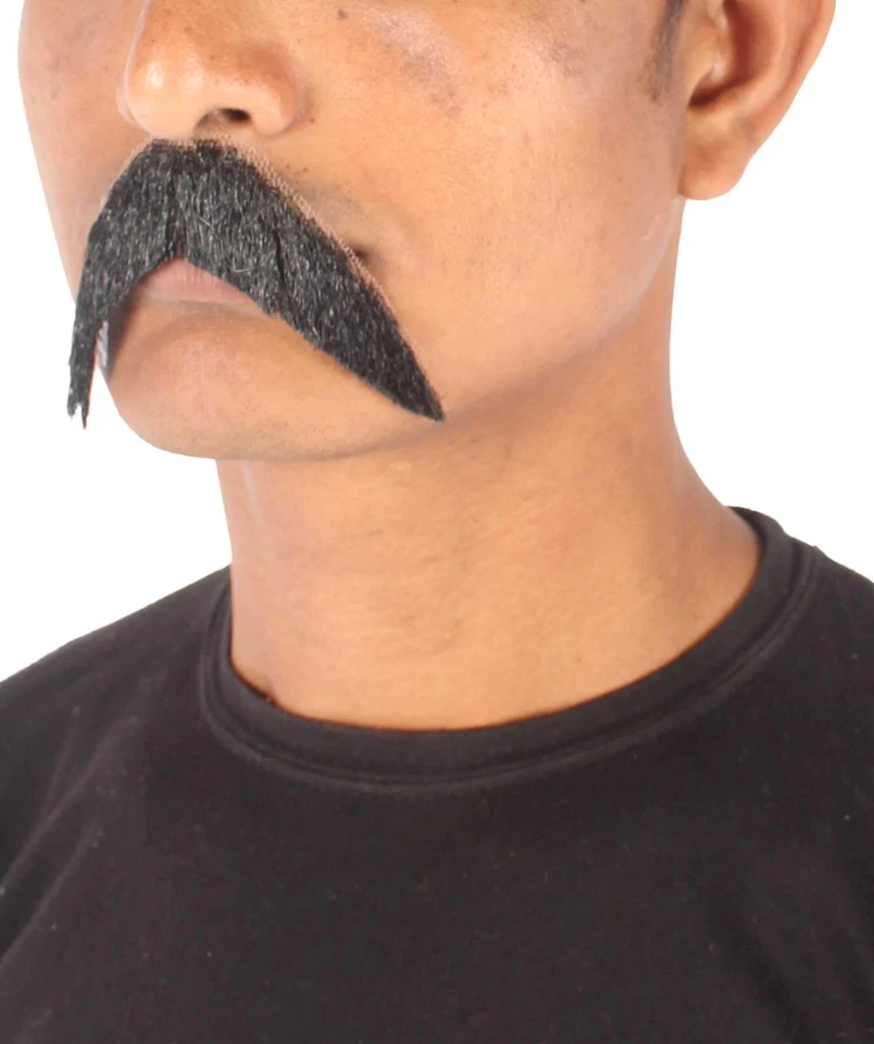 Premium Horseshoe Synthetic Facial Hair Mustache | HPO | M-1260-001 - Image 3 of 4