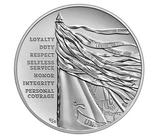 2023 United States Army Silver Medal 2.5 Ounce (P)  US Mint In Stock - Image 3 of 4