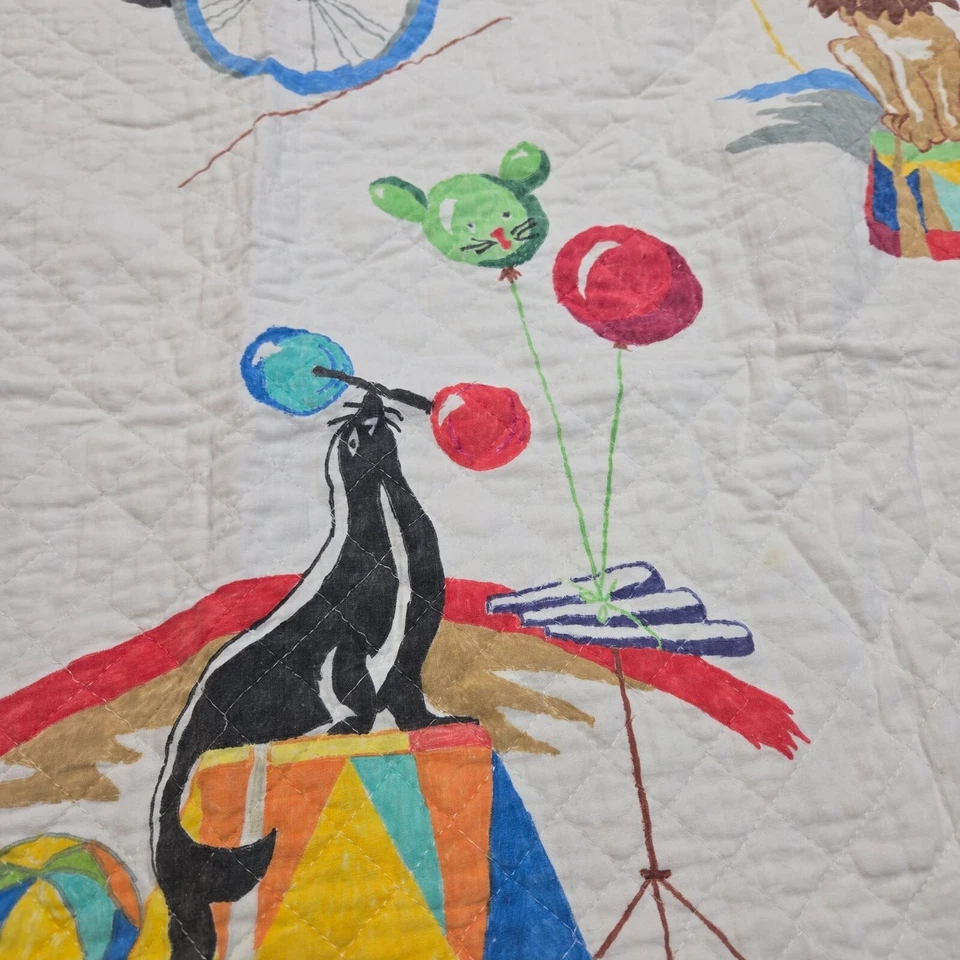 Manta Cuna Circo De Colección Lanzamiento Payasos Sello Globos León Tigre Gran Espectáculo Foto 3 de 4