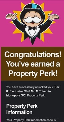 Exclusive Chef Mr. M Token in Monopoly GO! from McDonald s Monopoly
