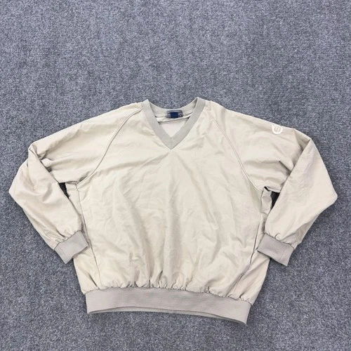 Sunderland Of Scotland Jacket Mens Small Beige Golf Windbreaker V Neck Pullover video thumbnail